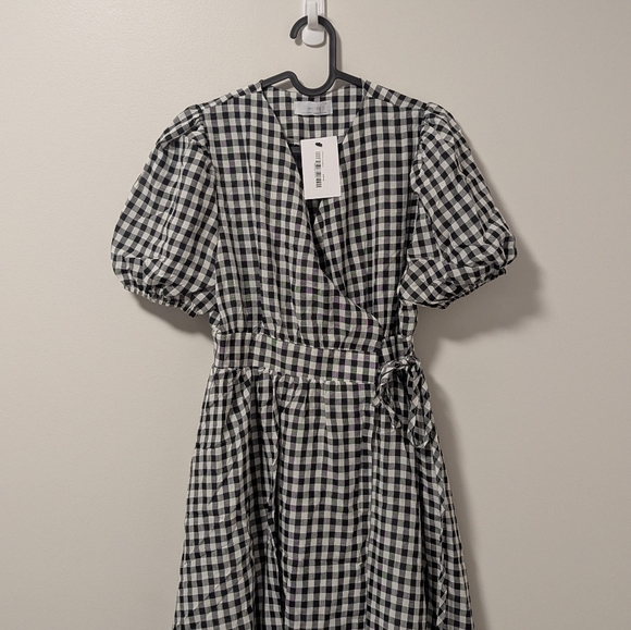 OAK + FORT Plaid Wrap Dress, NWTS - Picture 2 of 13